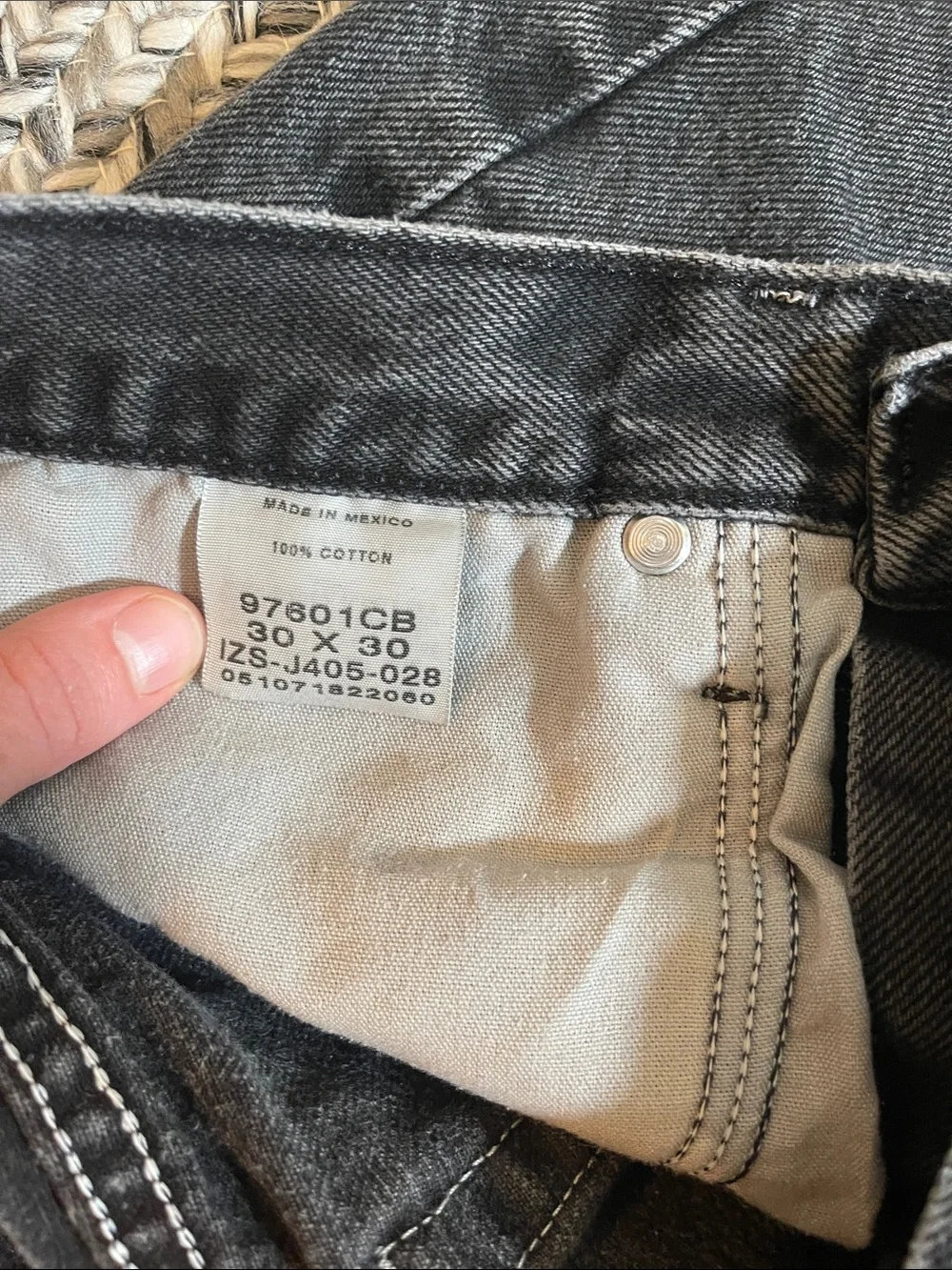 Wrangler Men's Black Straight Jeans